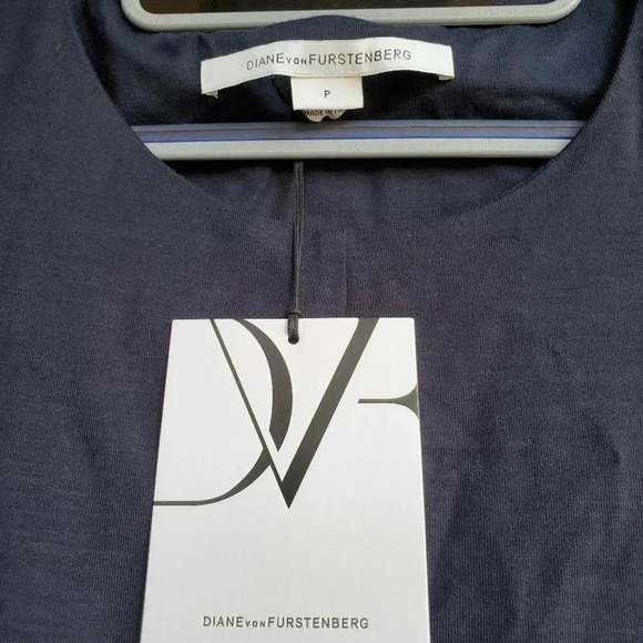 Diane Von Furstenberg Raquel Navy Blue Dress P - Picture 4 of 6